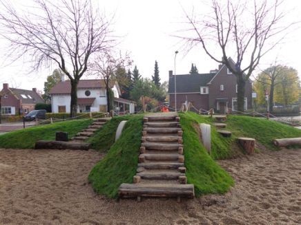 Voorbeeld van een natuurspeelplaats 